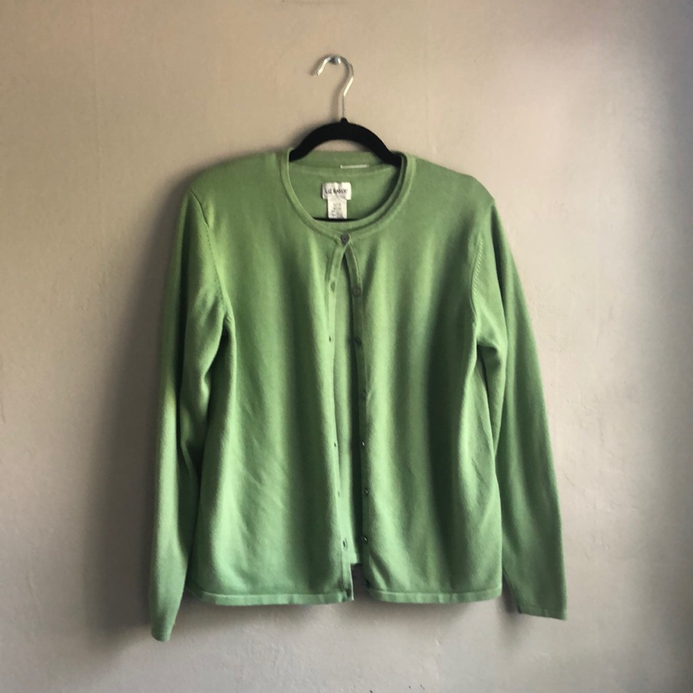 Liz Baker Green Cardigan Sweater